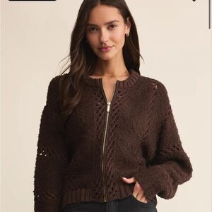 Z Supply Brown Knit Cardigan